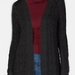 American Rag Juniors'' Crochet Open-Front Cardigan Sweater Black Size Medium