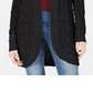 American Rag Juniors'' Crochet Open-Front Cardigan Sweater Black Size Medium