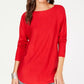 INC International Concepts Women's Petite Sweater Tunic Red Size Medium