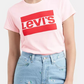 Levi's Women's Flocked Logo-Print T-Shirt Pink Size Small