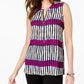 Alfani Women's Front Zip Sleeveless Top Purple Size PS/M