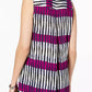 Alfani Women's Front Zip Sleeveless Top Purple Size PS/M