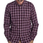 Barbour Men's Tailored-Fit Gingham 16 Check Soft Cotton Shirt Merlot Red Size X-Large