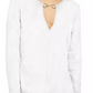 INC International Concepts Women's V-Neck Hardware Top White Size X-Small