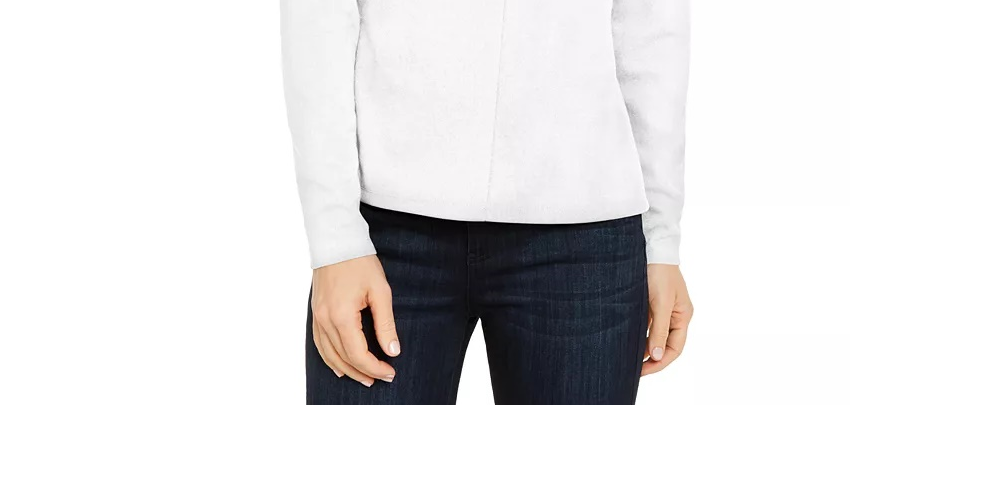 INC International Concepts Women's V-Neck Hardware Top White Size X-Small