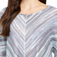 Style & Co Women's Stripe Front Tie Top Industrial Blue Size Small