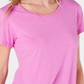 Ideology Women's Mesh Hem T-Shirt Purple Size S