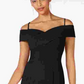 Nightway Women's Cold Shoulder Gown Black Size 10