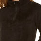 Calvin Klein Women's Performance Fleece Quarter-Zip Top Black Size Large