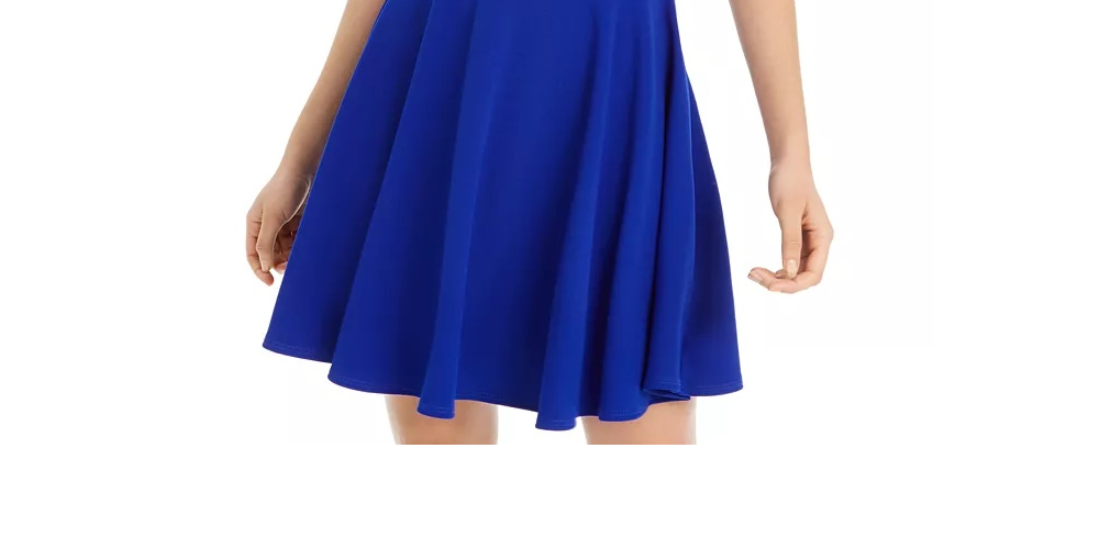B Darlin Juniors' Sweetheart A-Line Dress Blue Size 11/12