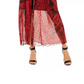 Connected Apparel Women's Red Printed Spaghetti Strap Sweetheart Neckline Jumpsuit Red Size 10