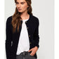 Superdry Women's Croyde Bay Cable Knit Cardigan Sweater Navy Size 4