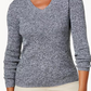 Karen Scott Women's Ribbed V-Neck Sweater Blue Size X-Small