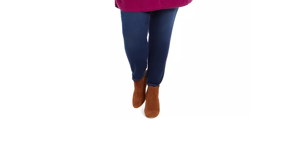 Style & Co Women's Plus Size Smalleam-Front Tunic Sweater Purple Size 0X