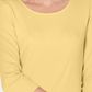 Karen Scott Women's Scoop-Neck Top Yellow Size Small