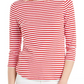 Charter Club Women's Supima Cotton Striped Top Pink Size X-Large