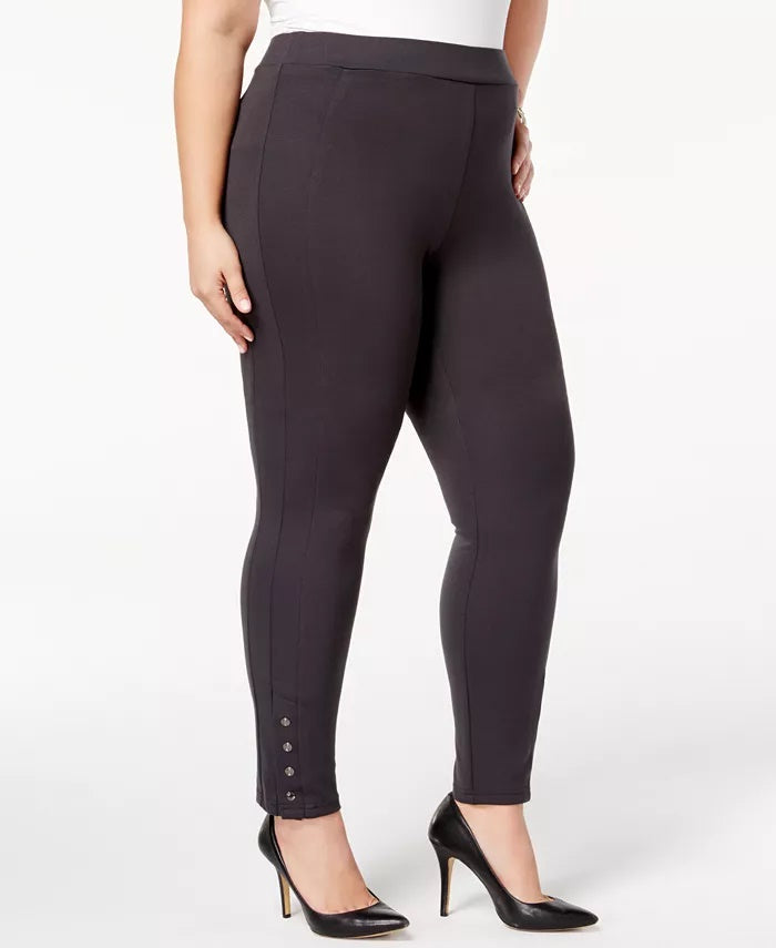 INC International Concepts Women's Plus Leggings High-Rise Stretch Pants Gray Size 20W