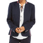 Tommy Hilfiger Women's Striped Jacket Blue Size 10