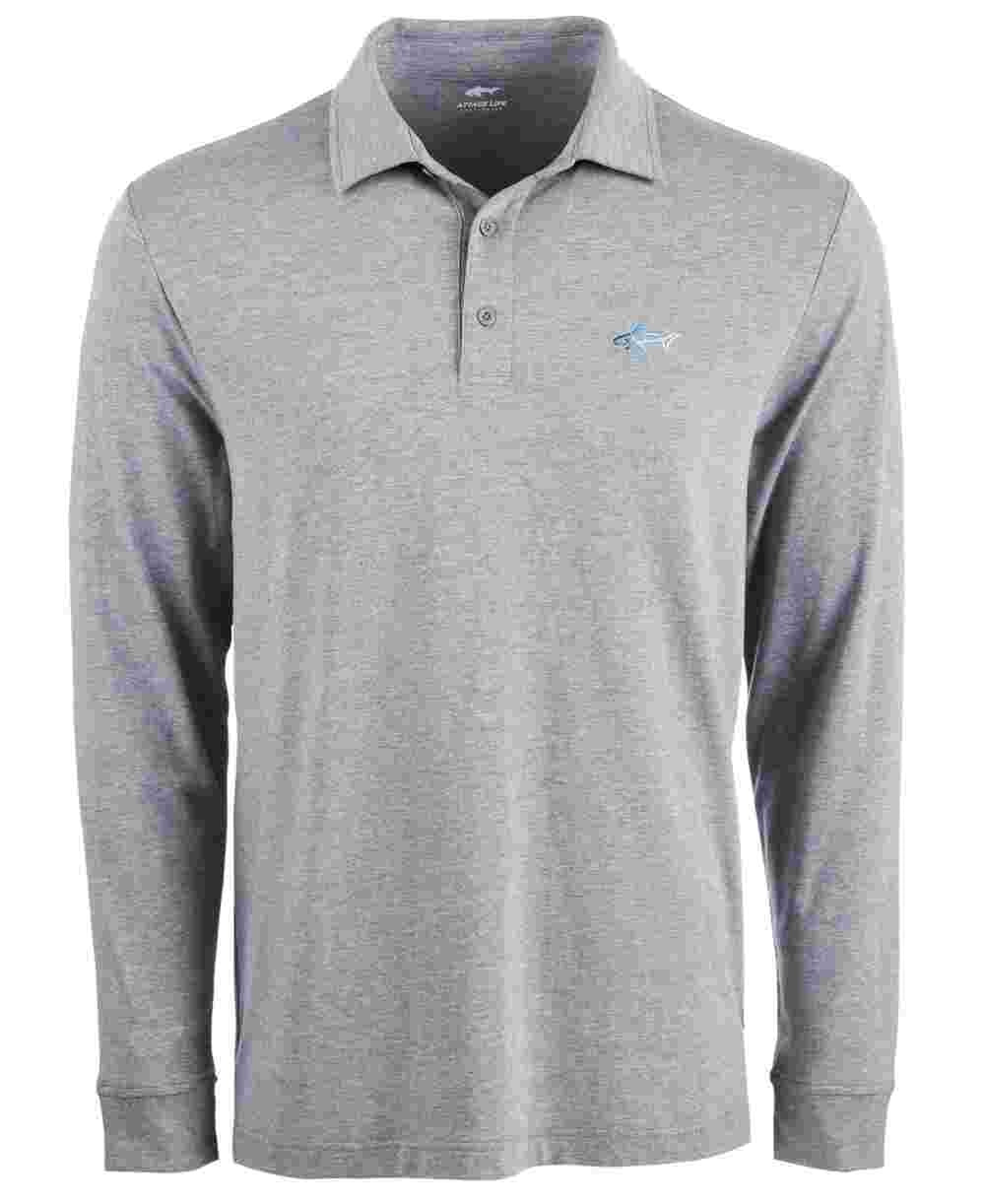 Attack Life Men's Long-Sleeve Polo Gray Size Small