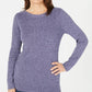 Karen Scott Women's Boat-Neck Cotton Sweater Blue Size X-Large