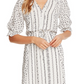 CeCe Women's Ruffle Sleeve Floral Midi Dress White Size Large
