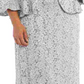 R & M Richards Women's Plus Size Lace Dress & Ruffled Jacket Silver Size 18W