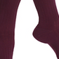 Hue Women's Scalloped Pointelle Crew Socks Burgundy One Size