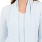 Karen Scott Women's Embellished Scarf Sweater Blue  Size X-Large