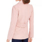 Maison Jules Women's Double-Breasted Notched Collar Pea Coat Pink Size Medium