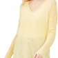INC International Concepts Women's Ribbed Long-Sleeve Tunic Sweater Yellow Size Small