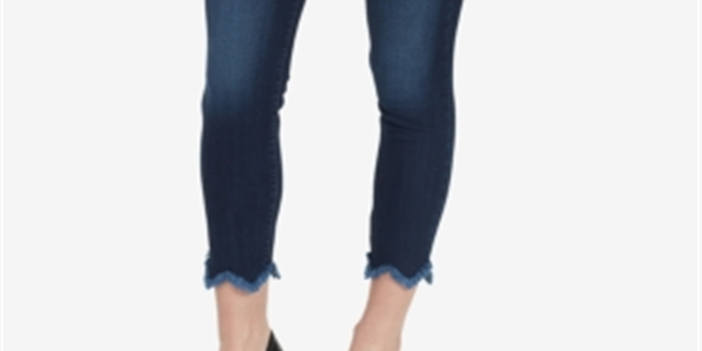 William Rast Women's Ankle Jeans Frayed Hem High Rise Blue Size 28