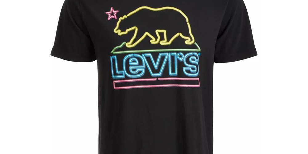 Levi's Men's Cali Cabrillo T-Shirt Black Size XX-Large