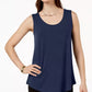 JM Collection Women's Scoop Neck Tank Top Grey Size X-Small