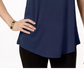 JM Collection Women's Scoop Neck Tank Top Grey Size X-Small