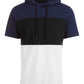Id Ideology Men's Colorblocked Short-Sleeve Hoodie Blue Size Small