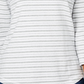 Karen Scott Women's Striped 3/4 Sleeve Sweatshirt  Gray Size PS