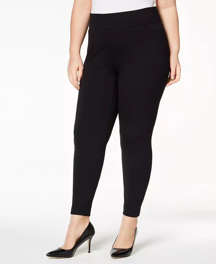 Alfani Women's Ponte Casual Leggings Black Size 0X