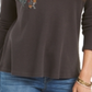 Style & Co Embroidered Cotton Thermal Top Grey Size XS