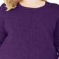 Karen Scott Women's Scoop Neck Ribbed Trim Pullover Sweater Purple Size 0X