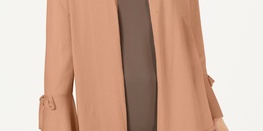 अल्फानी महिलाओं का टाई-स्लीव कार्डिगन टोपे, साइज़ एक्स्ट्रा-स्मॉल