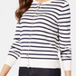 Charter Club Women's Petite Striped Toggle-Closure Cardigan White Size Petite L