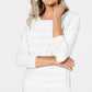 Karen Scott Women's Ottoman Stitch Sweater White Size Petite Medium