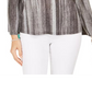 Style & Co Women's Striped Bell-Sleeve Top Black Size Large