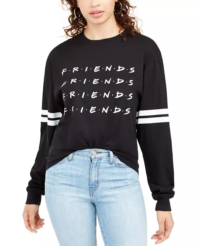 Warner Brothers Juniors' Friends Graphic Top Black Size Small