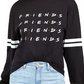 Warner Brothers Juniors' Friends Graphic Top Black Size Small