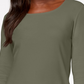 Karen Scott Women's Cotton Scoop-Neck Top Green Size X Small