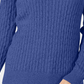 Karen Scott Women's Petite Cotton Cable-Knit Sweater Blue Size PXL