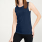 Alfani Women's Petite High Neck Tank Top Blue Size Petite Small