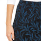 Alfani Women's Printed Asymmetrical MIDI Skirt Blue Size 14