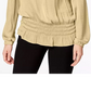 Alfani Women's Smocked Cold-Shoulder Top Yellow Size Large